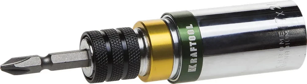 Бита с торцовой головкой, 17/21 мм, 2 шт, с фиксатором, KRAFTOOL 26399-H2 — фото 1