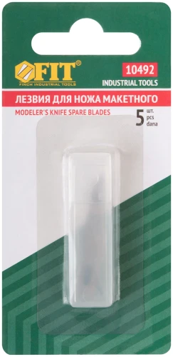 Лезвия для ножа макетного, набор 5 шт., 6 мм, скошенные FIT 10492 — фото 3