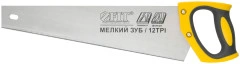 Ножовка по ламинату, мелкий каленый зуб 12 ТPI (шаг 2 мм), заточка, пласт.прорезиненная ручка 400 мм FIT 40479