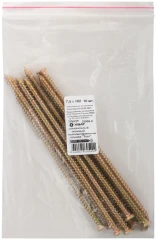 Шуруп специальный/окон, желтопассированный, головка "Torx", 7,5 х 182, 10 шт. Фасовка XВАТ 25998-0