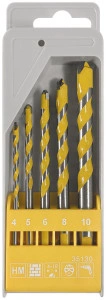 Набор сверл универсальных, 5 шт. (4-5-6-8-10 мм) FIT 35130
