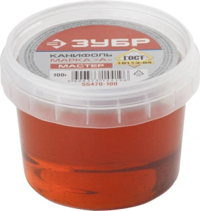 Флюс, 100 г, для паяльных работ, ЗУБР Канифоль ВС 55470-100