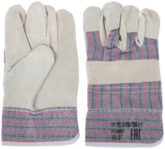 Перчатки спилковые комбинированные 10,5" MOS 12439М