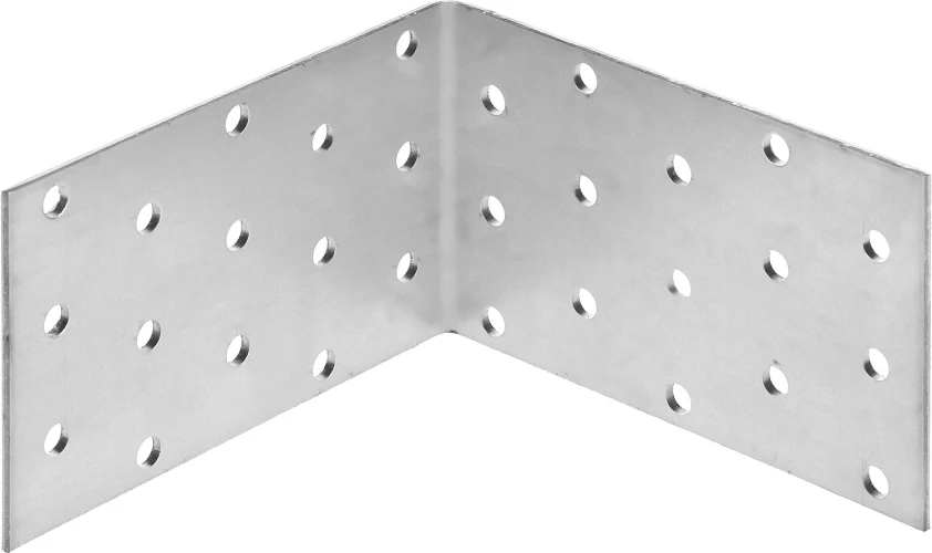 Равносторонний крепежный уголок, 60 x 100 x 100 x 2 мм, цинк, ЗУБР УКР-2.0 310206-060-100 — фото 1