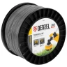 Леска для триммера двухкомпонентная звезда, 2,4мм х 260м, на DIN катушке EXTRA CORD Denzel 96813 — фото 1