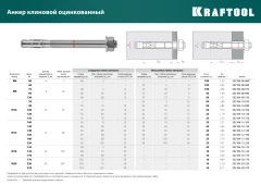 Клиновой анкер, М10 х 150, 25 шт, KRAFTOOL ETA Опция 7 302184-10-150