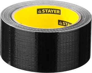 Армированная лента, 48 мм, 25 м, черная, STAYER 12086-50-25