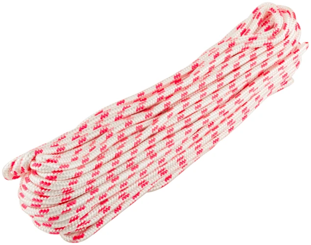 Фал капроновый плетеный 16-ти прядный с сердечником 6 мм х 20 м, р/н= 700 кгс FIT 68426 — фото 2