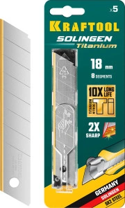 Сегментированные лезвия, 18 мм, 5 шт, KRAFTOOL 09605-TIN-18-S5_z02