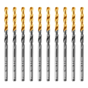 Сверло по металлу, 3,5 мм, HSS-Tin, Golden Tip, 10 шт. DENZEL 717207