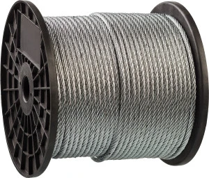 Стальной трос, свивка 6 x 7 + FC, 3 мм, L 200 м, ЗУБР DIN 3055 4-304110-03