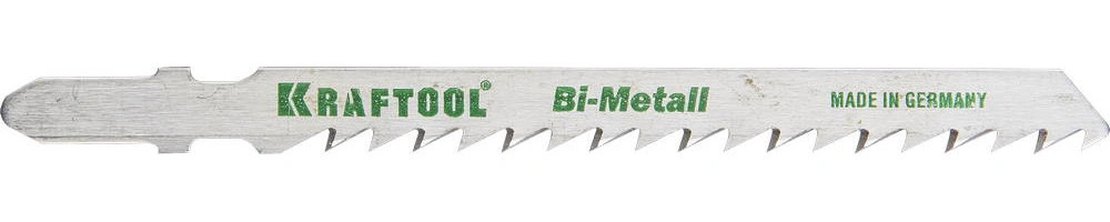 Полотна для лобзика, EU-хвост., по дереву Bi-Met, шаг 4 мм, 75 мм, 2 шт, KRAFTOOL T144DF 159520-4 — фото 1