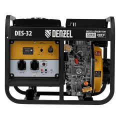 Генератор дизельный DES-32, 3,2 кВт, 230 В, 11 л, ручной стартер Denzel 94411