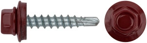 Шурупы кровельные со сверлом 4.8 х 28 RAL 3011 красный 100 шт. Фасовка XВАТ 23511-0