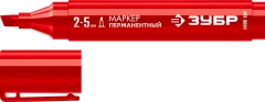 Клиновидный перманентный маркер, 2-5 мм, ЗУБР МП-300К красный 06323-3