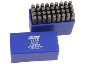Клейма буквенные кириллица 3мм (HRC 60+-2град. DIN 1451) JTC-7250