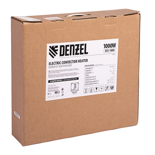 Конвектор электрический XCE-1000, 230 В, 1000 Вт, X-образный нагреватель Denzel 98115 — фото 9