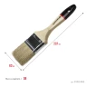 Плоская кисть, 63 мм, 2.5", светлая натуральная щетина, деревянная ручка, все виды ЛКМ, STAYER UNIVERSAL - EURO 0102-063 — фото 2