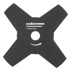 Нож для триммера 230х25,4, 4 лезвия Kronwerk 96342