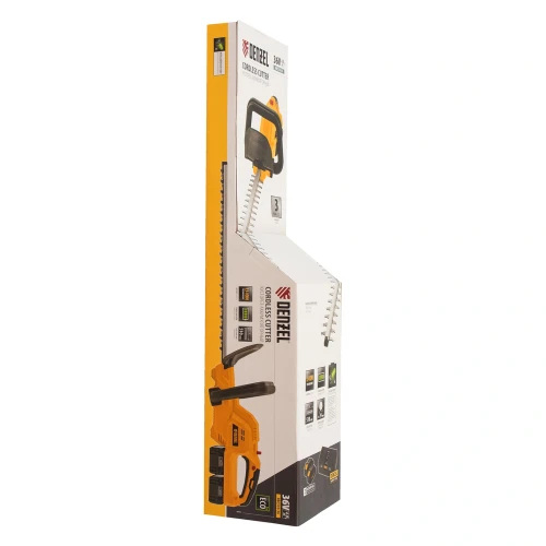 Кусторез аккумуляторный RBC510-36, Li-ion, 36 В, 4 Ач, нож 510 мм, поворотная ручка Denzel 59410 — фото 16