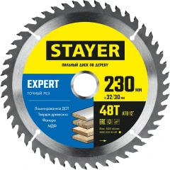 Пильный диск по дереву, 230 x 32/30 мм, 48T, точный рез, Expert STAYER 3682-230-32-48_z01