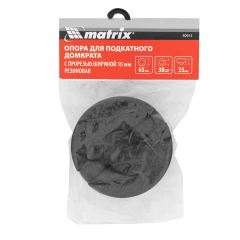 Резиновая опора для подкатного домкрата с прорезью D 65 мм Matrix 50915