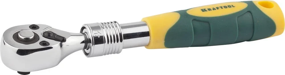 Телескопическая трещотка для торцовых головок, 1/4", 72 зубца, Pro, KRAFTOOL 27798-1/4 — фото 2