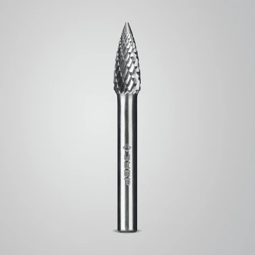 Твердосплавная борфреза, 8х20 мм, тип G (парабола с острым углом), хв-к 6 мм, ЗУБР 28806-8-20 — фото 5