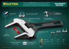 Разводной ключ, 140/33 мм, KRAFTOOL SlimWide Compact 27266-20 — фото 4