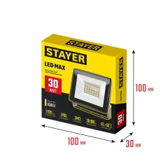 Светодиодный прожектор, 30 Вт, 6500K, IP 65, STAYER LED-MAX 57131-30_z03