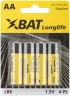 Батарейка щелочная, 1.5 В, тип АА, 4 шт. xbat LR6-4BPC — фото 2