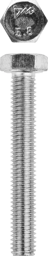 Болт, кл. пр. 5.8, M10 х 30 мм, цинк, 5 кг, ЗУБР ГОСТ 7798-70 303080-10-030 — фото 1