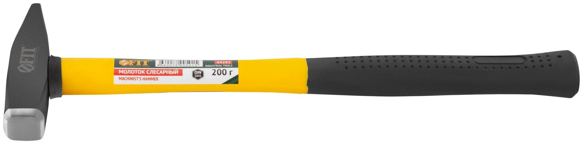 Молоток кованый, фиберглассовая ручка 200 гр. FIT 44282 — фото 4