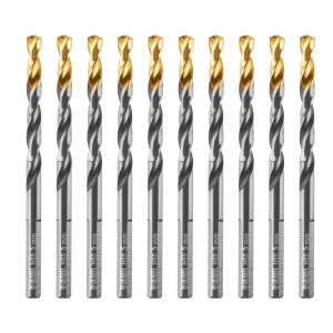Сверло по металлу, 5 мм, HSS-Tin, Golden Tip, 10 шт. DENZEL 717213