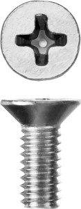 Винт с потайной головкой, кл. пр. 4.8, M4 х 10 мм, цинк, 5 кг, ЗУБР DIN 965 303110-04-010