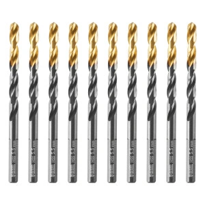 Сверло по металлу, 5,5 мм, HSS-Tin, Golden Tip, 10 шт. Denzel 717214