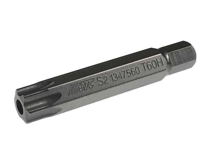 Бита TORX Т60Hх75мм 10мм удлиненная S2 JTC-1347560 — фото 1