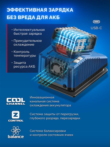 УШМ (болгарка) аккумуляторная компактная, 20 В, d 105 мм, 2 АКБ LMS 4 А·ч, сумка, Профессионал, ЗУБР AB-100-850-42