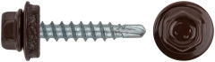 Шурупы кровельные со сверлом 4.8 х 28 RAL 8017 коричневый (фасовка 250 шт.) XВАТ 23515-4