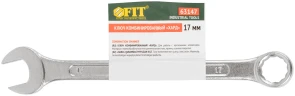 Ключ комбинированный "Хард", хромированное покрытие 17 мм FIT 63147 — фото 3