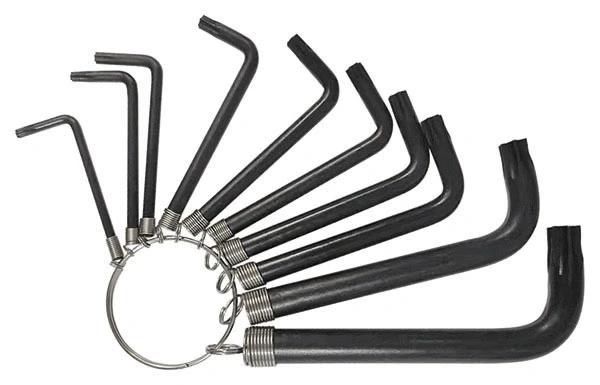 Набор закаленных ключей TORX на кольце Т10-Т50, CrV с чёрным фосфатным покрытием, 10 шт. MOS 64039М — фото 1