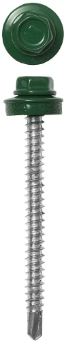 Кровельный саморез, 35 х 4.8 мм, зелёный лист, 1800 шт (10, 1 кг.), ЗУБР СКД 6002 4-300310-48-035-6002 — фото 1
