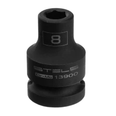 Головка ударная шестигранная, 8 мм, 1/2, CrMo Stels 13900