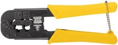 Кримпер для обжима разъемов RJ11, RJ12, RJ45, пластиковые ручки 190 мм FIT 60062