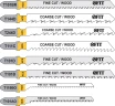 Набор полотен для электролобзика 10 шт.(T101D; T111Cx2; T101B; T119BO; T144Dx2; T244D; T101AO; T101BR) FIT 41013 — фото 1