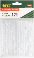 Стержни клеевые бесцветные 7x100 мм, 12 шт. FIT 14408