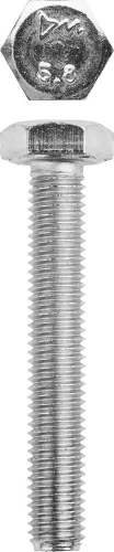 Болт, кл. пр. 5.8, M10 х 65 мм, цинк, 5 кг, ЗУБР ГОСТ 7798-70 303080-10-065 — фото 1