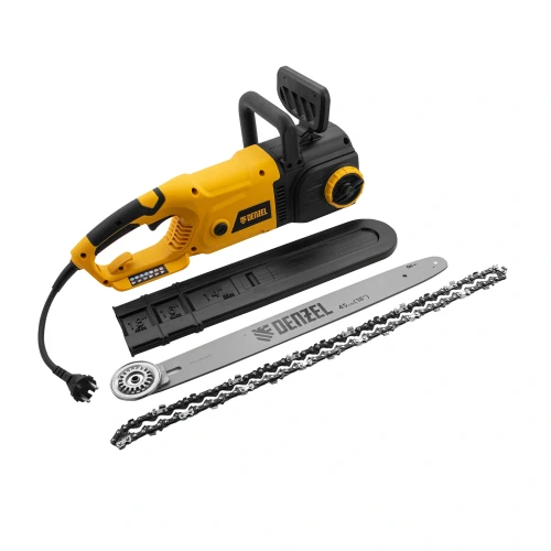Пила цепная электрическая EDS-2200, 2.2 кВт,продольная, шина 45 см, шаг 3/8, паз 1.3 мм, 62 звена Denzel 95619 — фото 5