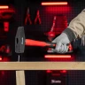 Молоток слесарный optimal, 1000 г, фибергласовая обрезиненная рукоятка, квадратный боек Matrix 10383 — фото 7