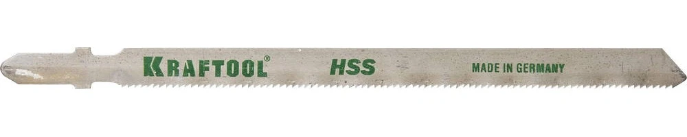 Полотна для лобзика, EU-хвост., по металлу HSS, шаг 1.2 мм, 110 мм, 2 шт, KRAFTOOL T318A 159552-1,2 — фото 1